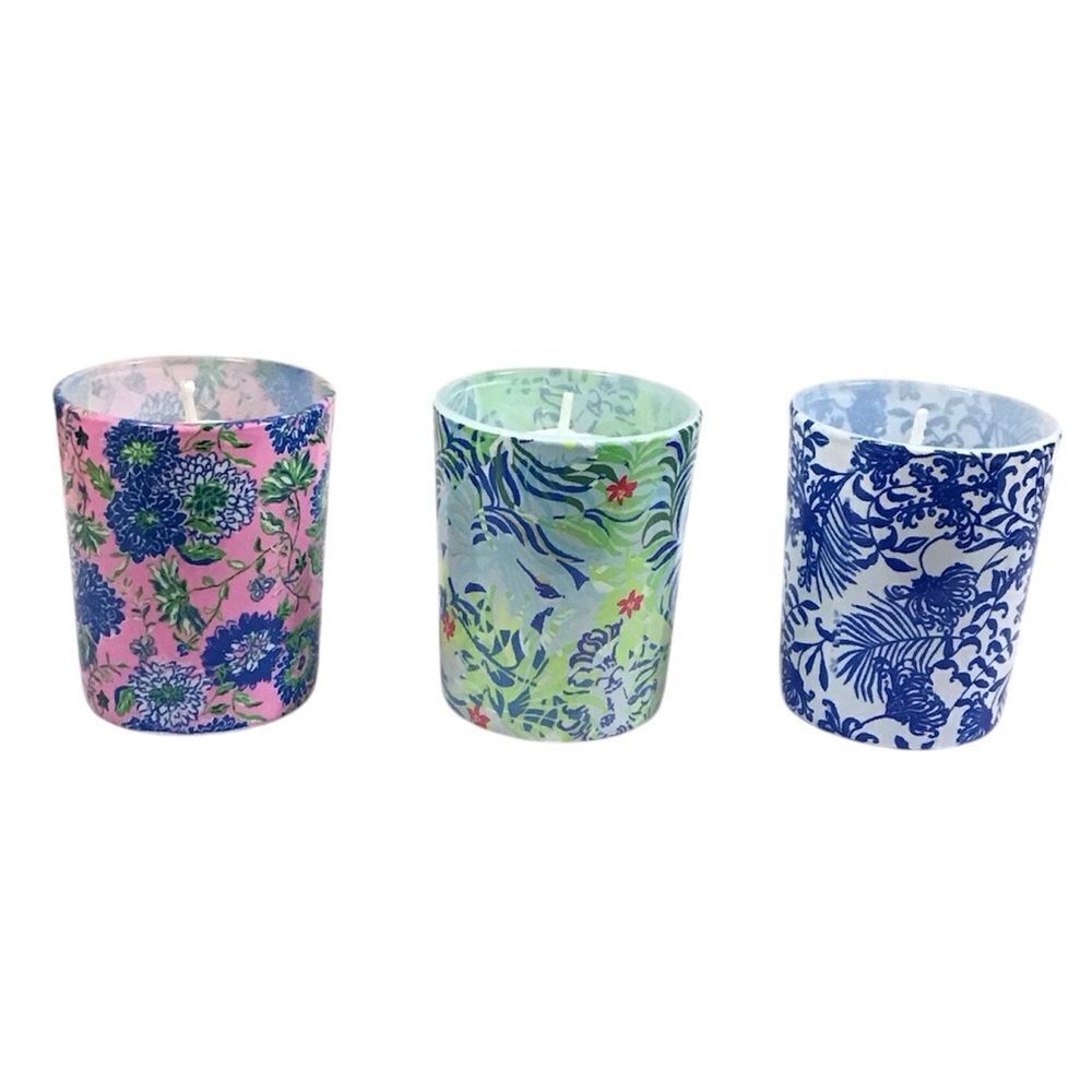 Lily Pulitzer Scented Votive Candle Set 3 Piece New 2.5oz Each